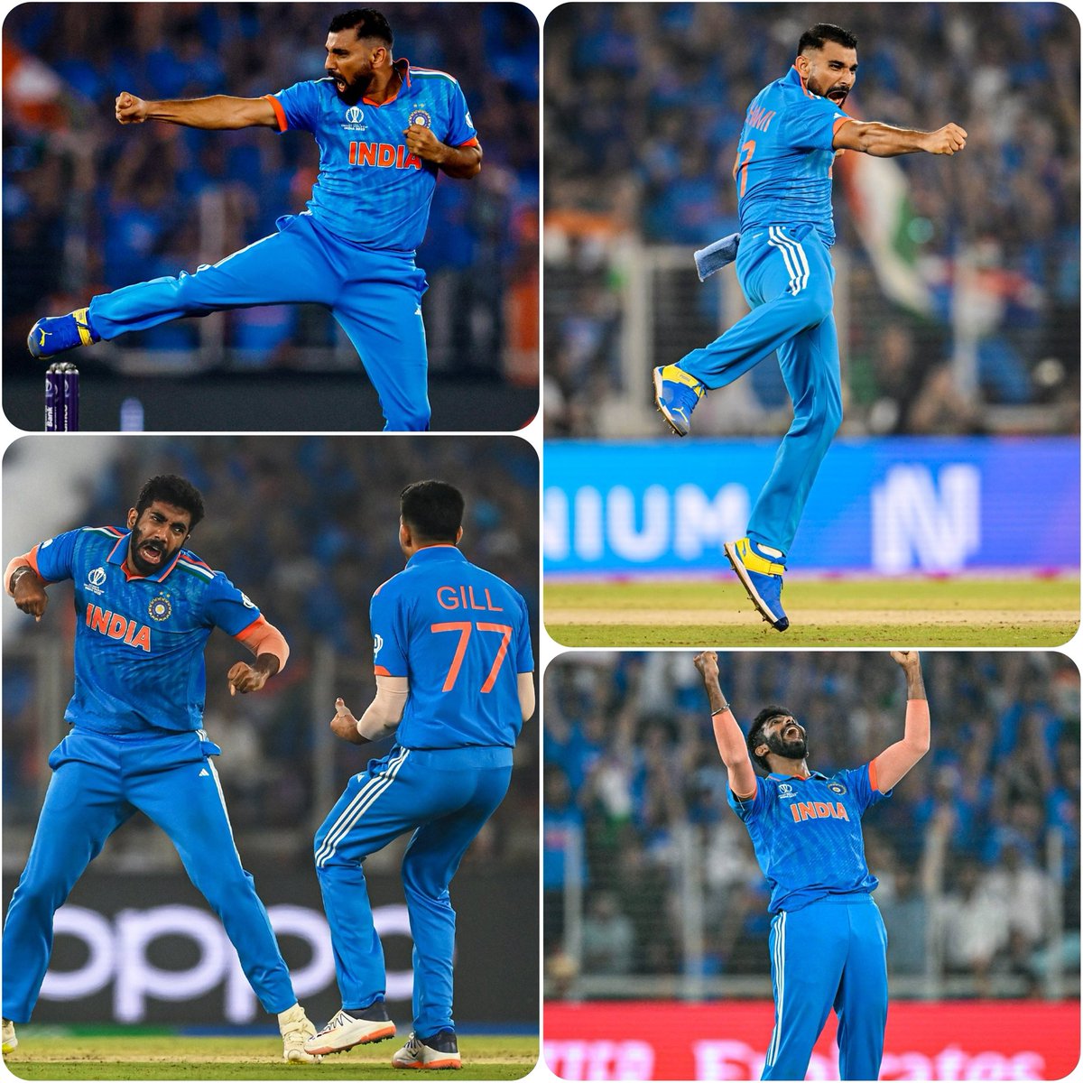 SportsDiary9's tweet photo. electric opening spell ⚡️ 

Jasprit Bumrah 🤝 Mohammed Shami

📸: ICC

#INDvAUSFinal #WorldcupFinal #CWC2023Final #SportsDiary https://t.co/Ey3SbnpjZT