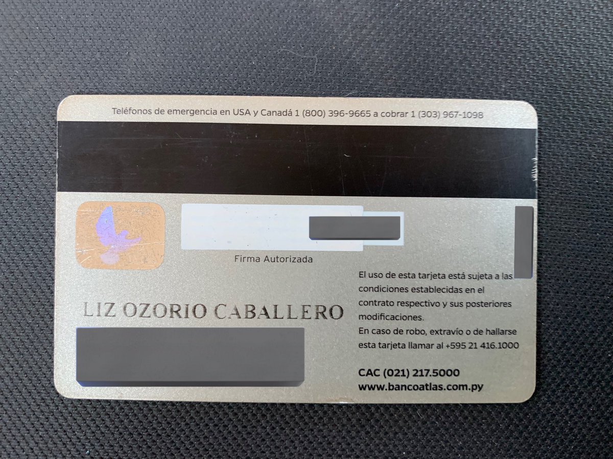 Buenas! Se encontró esta tarjeta a nombre de Liz Ozorio Caballero en el cajero de Banco Atlas de Paseo Cerroalto. Si alguien la conoce le avisa tengo su tarjeta porfa! Se agradece RT hasta llegar a Liz 🙏🏼