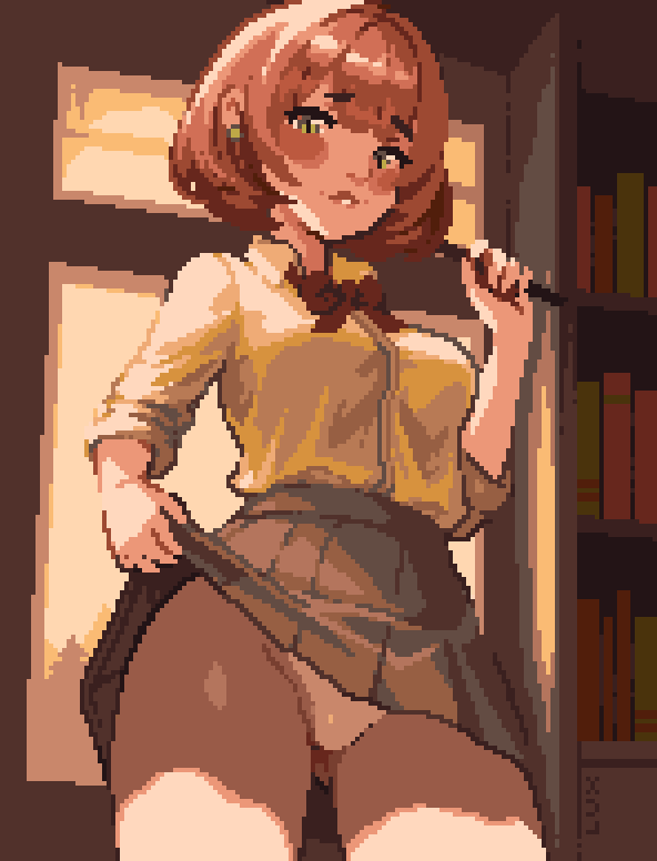 thisislux's tweet photo. what would you study with penny from stardew valley in the library? https://t.co/8av0vLxzWp