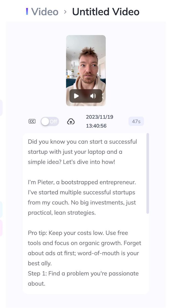 levelsio's tweet photo. ✨ How to make a 100% AI-generated TikTok video of yourself:

- go to https://t.co/PJvvSGB274 and train yourself as a video avatar, takes 30s
- ask ChatGPT to write a TikTok script
- copy script into HeyGen
- save video
- post on TikTok

See mine: https://t.co/2XWCdOOgWJ https://t.co/i5OVMMSLRK