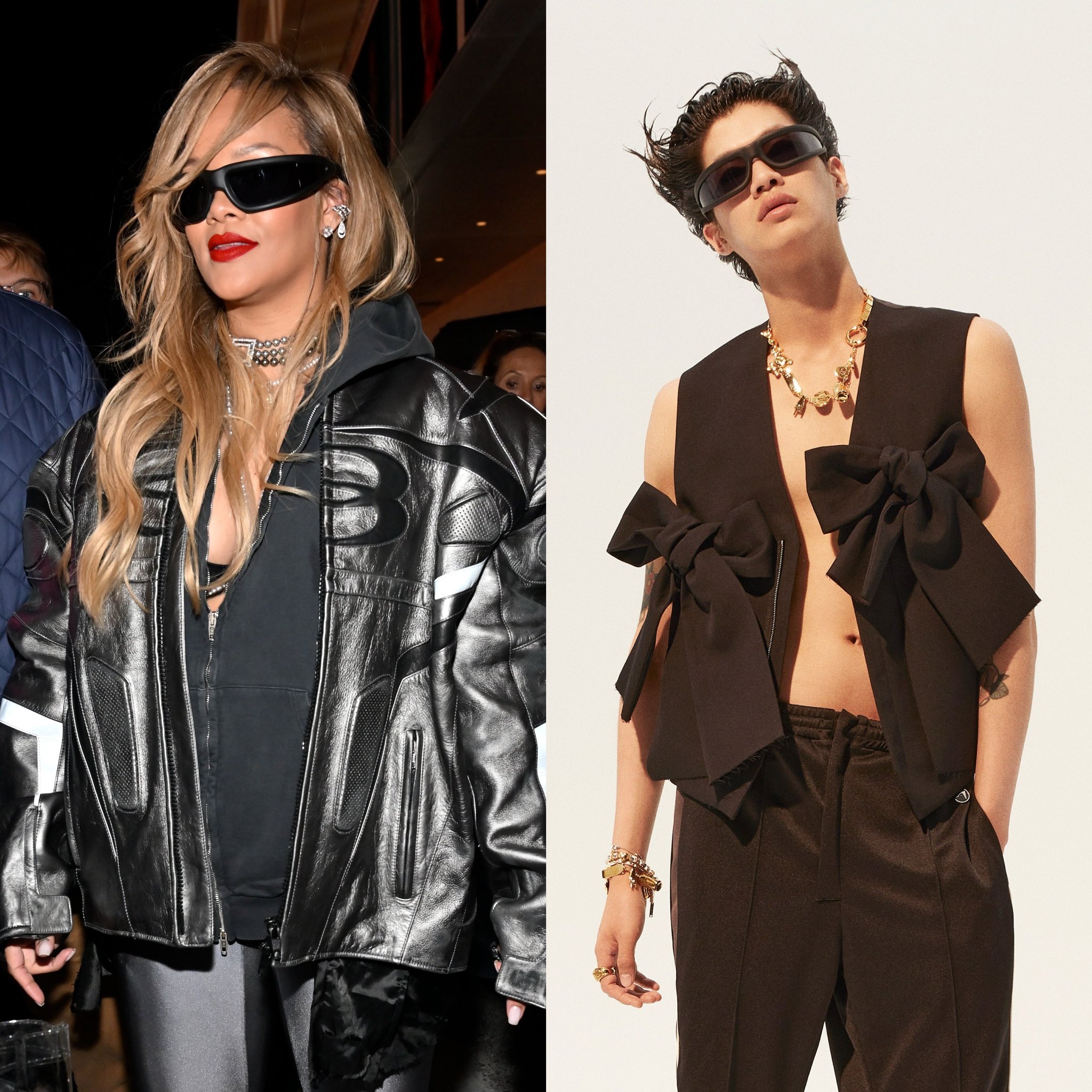 KYRA on X: Rihanna paired her SS24 Balenciaga jacket with @YOON_AMBUSH's  Spring 2024 3D Headband Sunglasses and Balenciaga $3,185 Knife Panta  Leggings.  / X