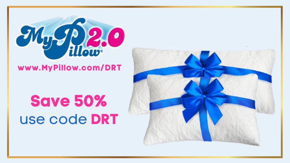 PRE-CYBER MONDAY SAVINGS at #MyPillow Save 50%on the New & Improved My Pillow 2.0 Use promo code: DRT at checkout for extra savings! Mypillow.com