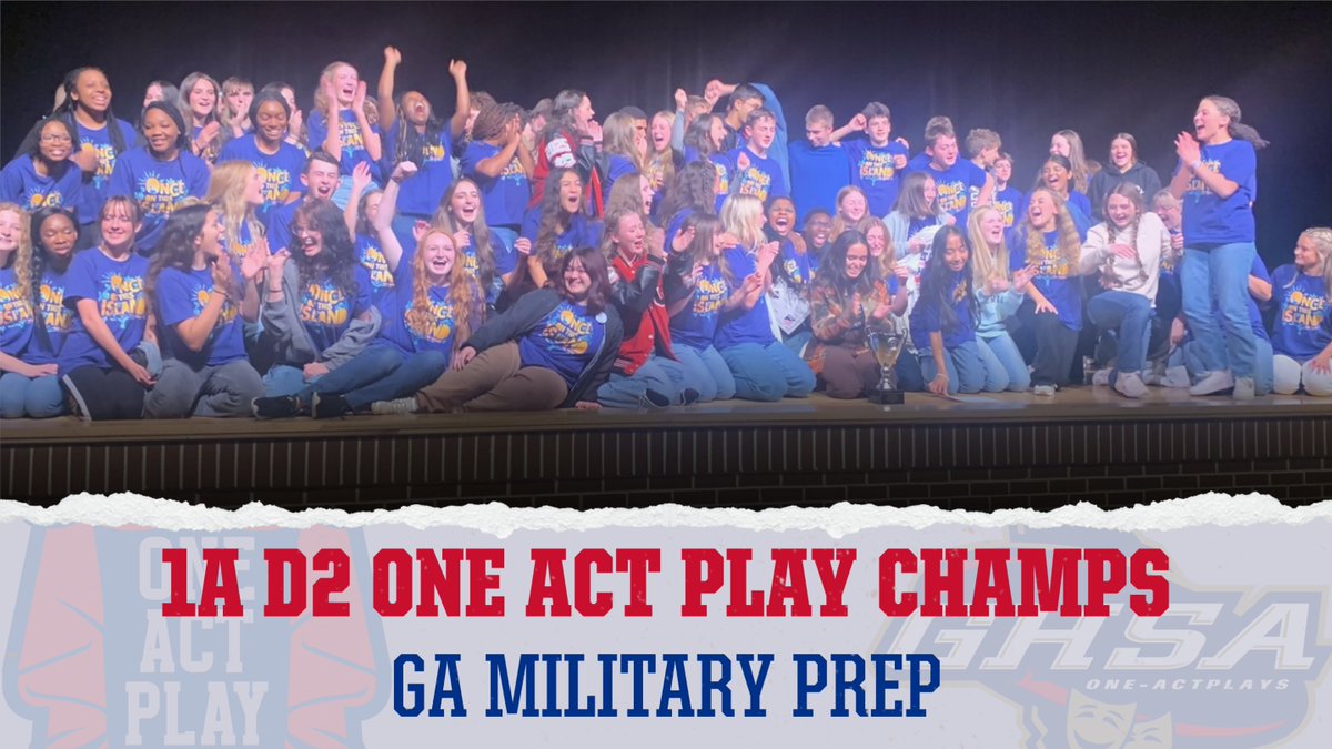 OfficialGHSA's tweet photo. Congratulations #GMCPrep, 1A D2 One Act Play State Champions. https://t.co/2KrUBYkY7G https://t.co/tbTZlorNxL