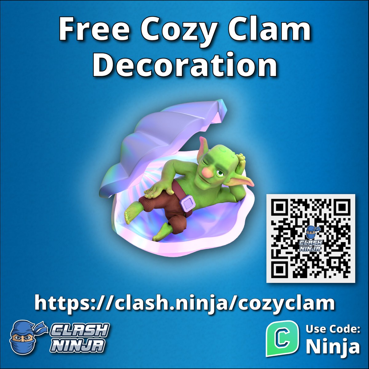 Free Decoration - Cozy Clam Claim the Cozy Clam decoration by