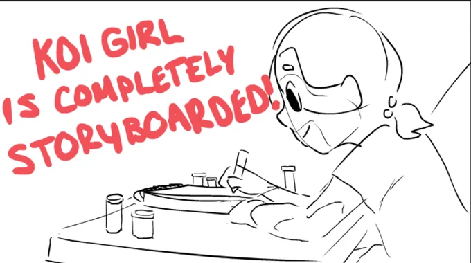 We have officially finished storyboarding Koi Girl!!

And also give a warm welcome (and a follow!) to our official composer for the film, @Dirk_J_Neefs! 
Welcome to the team!

The progress for animation will begin soon :) 