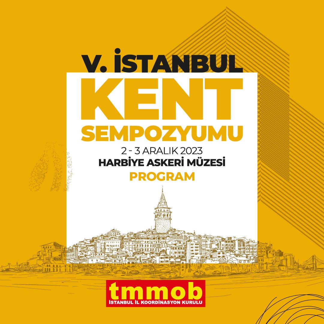 cevahirakcelik's tweet photo. 2-3 Aralık 2023 tarihlerinde, "Kent ve Demokrasi" temasıyla Harbiye Askeri Müzesi'nde düzenleyeceğimiz "V. TMMOB İstanbul Kent Sempozyumu" programı yayınlandı.

Tüm İstanbulluları bekliyoruz. https://t.co/xoNJq8dlwW
