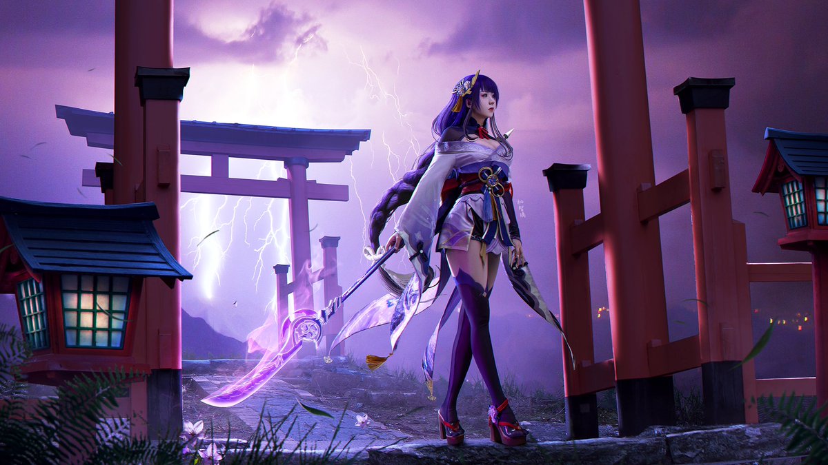 雷电将军 巴尔泽布
你要与我为敌吗？
#原神 #beelzebu #Genshin_Impact