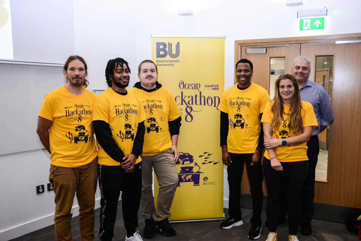 Bournemouth Uni (@bournemouthuni) on Twitter photo Congratulations to our winning Bournemouth team for the Ocean Hackathon 2023 - Marine Life Tech Explorer Challenge: ow.ly/YRAg50Q9cgU They will go on to represent Bournemouth at the Grand Finale in Brest in December. #hackathon <a href="/CampusMer/">Campus mondial de la mer</a> Congratulations to our winning Bournemouth team for the Ocean Hackathon 2023 - Marine Life Tech Explorer Challenge: ow.ly/YRAg50Q9cgU They will go on to represent Bournemouth at the Grand Finale in Brest in December. #hackathon <a href="/CampusMer/">Campus mondial de la mer</a>