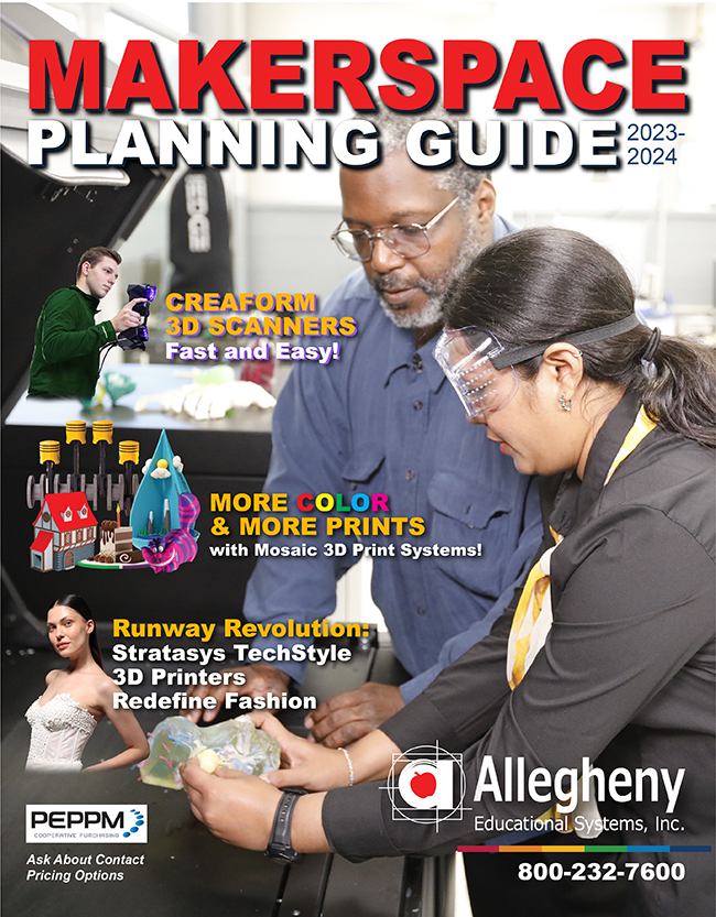 AlleghenyEdu's tweet photo. Have you downloaded our new Makerspace Planning Guide yet? It's chock-full of new and exciting products for all your makerspace, fablab, and STEM/STEAM needs! #makerspace #education #technology #AES https://t.co/LsX3Aourlp https://t.co/xvZNHkDm79