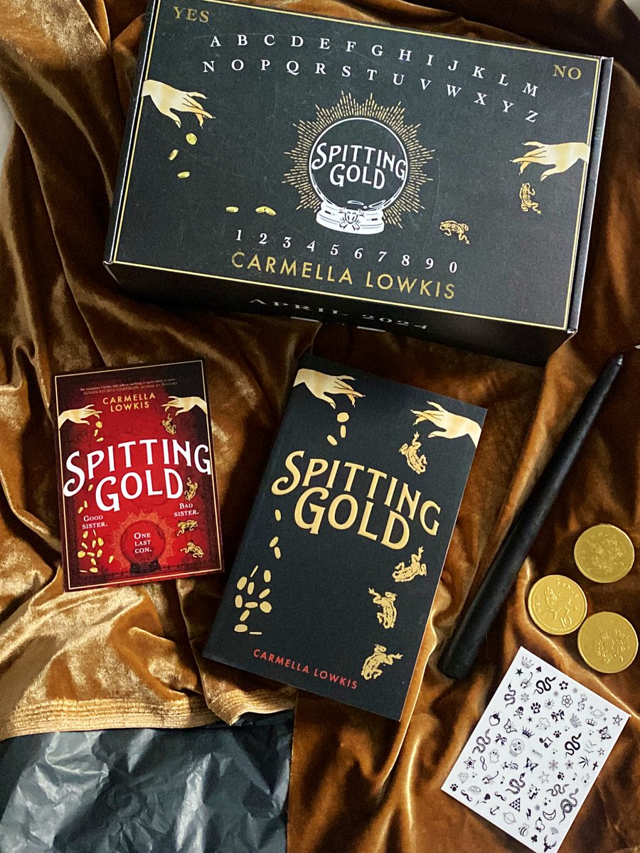 I was sad to have missed @DoubledayUK showcase event so that I would get the chance to see @carmellalowkis and her beaut debut proofs. But this #bookmail made me squeal with delight! Thanks so much @sarabethsbooks for sending! Excited to read #SpittingGold 💰🪙🔮🐸 #BookTwitter