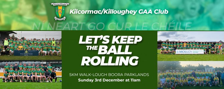 KK_GAA's tweet photo. Our upcoming Fundraising Sponsored Walk "Let's Keep the Ball Rolling" takes place on Sunday 3rd December in Lough Boora where participants will be welcome to walk, run or cycle.

Thank you to all our participants signed up so far and to everyone for their generous support to date https://t.co/xhTSzuYpZe