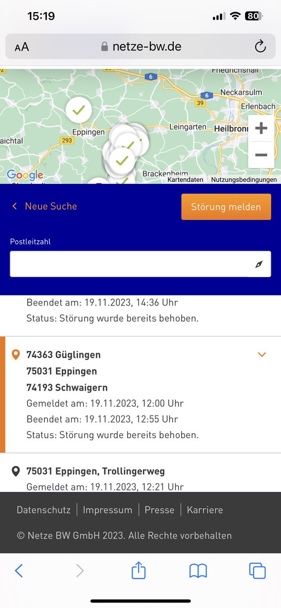 MartinMh1966's tweet image. So geht das einfach als Störung anzeigen ,dabei reicht der Strom ohne das Kernkraftwerk Neckarwestheim einfach nicht aus. Na was war es wieder Lastenabwurf? #Netze #BW #Netzagentur