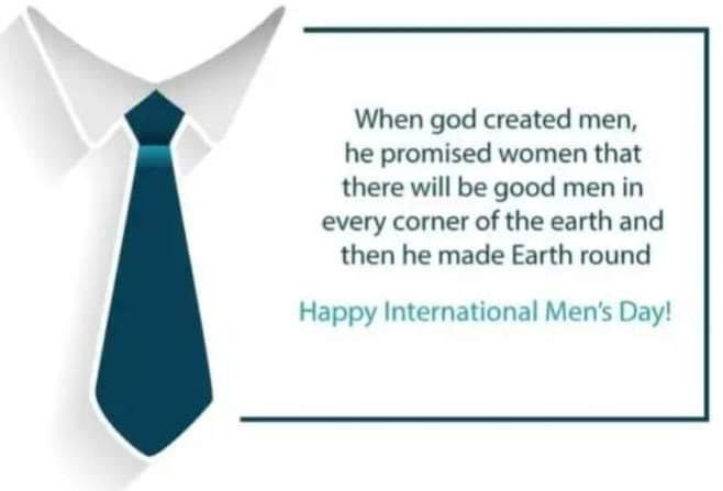 #HappyinternationalMensDay 
#HappyInternationalMensDay2023 

#JustSaying