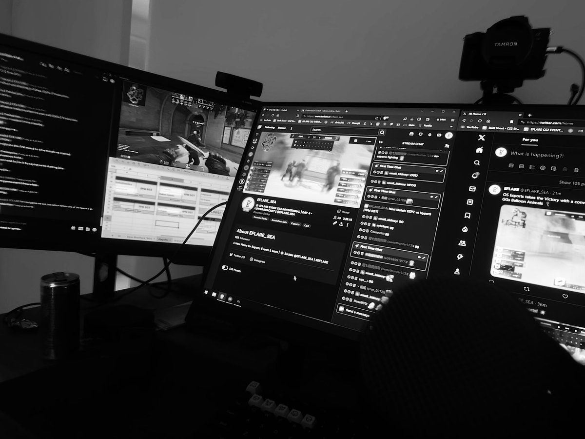 Happy to finally make a post about it;
From past few weeks I’ve been working as Operations Manager for the <a href="/EFLARE_SEA/">EFLARE</a> 💰$100K #CS2 Tournament:

with very short prep time (and trust me literally days) to assemble the broadcast team, talent and staff I knew the operations for