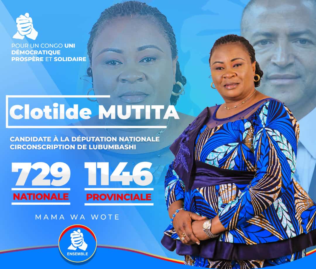 MutitaClotilde's tweet photo. #Lubumbashi 
Nous voilà! 
Votre candidate
N°729 Nationale 
N°1146 Provinciale 
On est fort #EnsembleStars 
On est grand #Ensemble 
On gagnera #Ensemble 
Avec le président @moise_katumbi N°3
@Ensemble https://t.co/CmcdSkwvwl
