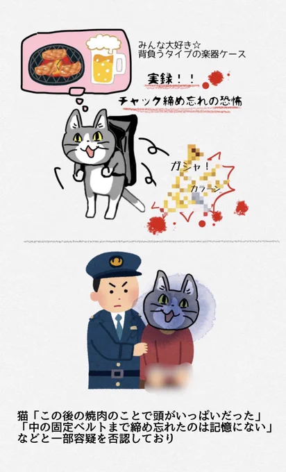 不思議ですね。
そんなん忘れんやろ!って思うようなことを、猫は忘れることがあるんです。
自分の知り合いには過失致死が1件、過失傷害が2件ありました。
明日は我が身です。ご安全に!
#現場猫 #トロンボーン 