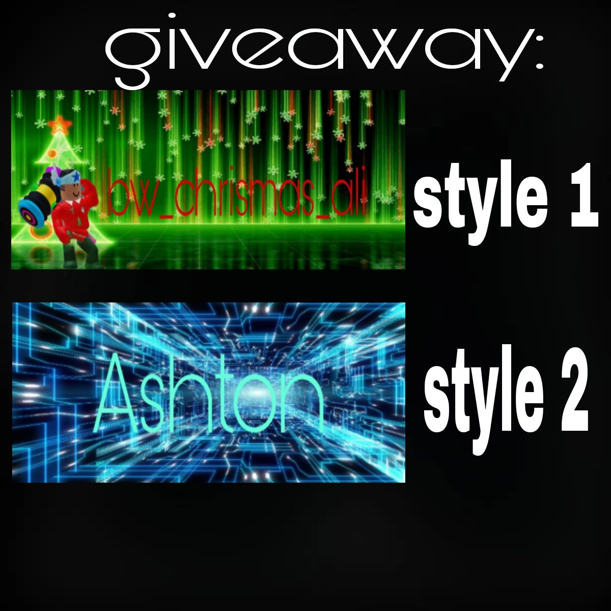 Asht0n_playz's tweet photo. Free banner giveaway x10
Steps:
Follow @petsimnews420
Like + Retweet
Comment which style
Winner announced on December 21
#Roblox #rtc #robloxugc #RobloxFreeROBUX #robux #robloxgw #robloxgiveaways #robloxgiveaway #freerobux #petsimulatorx #roblox #petsimx #petsimulatorxgw https://t.co/IvtKJDURgF
