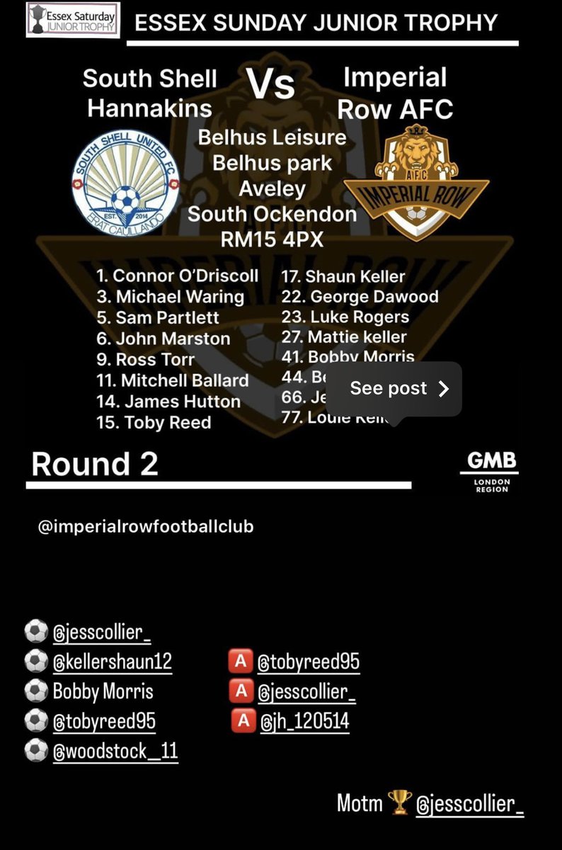 Great effort from the lads today sees us through to the next round. Special mention to Motm Jess Collier our Sunday league Pirlo &amp; well done to Sam for stepping in between the sticks after our keeper suffered injury. ⚽️🙌🔥