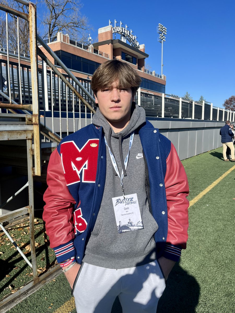 Had a great time at <a href="/ButlerUFootball/">Butler Football</a>.  Thanks <a href="/Coach_JKnowles/">CoachKnowles</a> for the game day invite. #Linebacker <a href="/MarmionAD/">Marmion Athletics</a> <a href="/MarmionFB/">Marmion Football</a> <a href="/EDGYTIM/">Timothy “EDGYTIM” OHalloran</a> <a href="/DeepDishFB/">DEEP DISH FOOTBALL</a> <a href="/PrepRedzoneIL/">Prep Redzone Illinois</a> <a href="/TopPreps/">College Coach / College Scout / College Recruiter</a> <a href="/underdogrush/">Underdog Training</a>