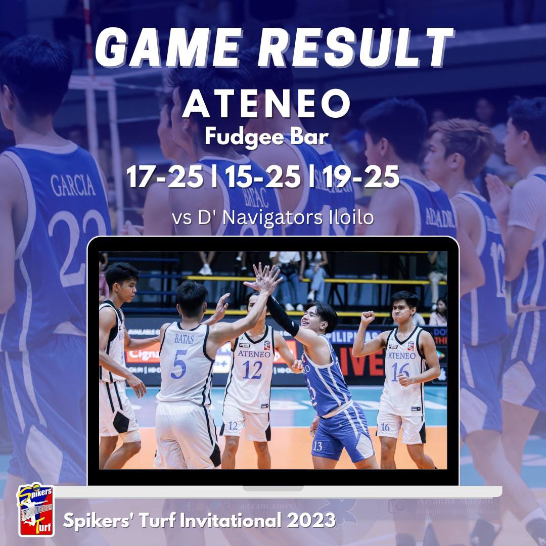 Navigating the Challenge : Ateneo Falls to D’ Navigators in 3 Sets

In a strategic volleyball encounter, Ateneo faced tough currents against D’ Navigators, succumbing in 3 sets. 

#TeamAMVT #AMVT #TeamAteneo #AteneoVolleyball #Agilas #SpikersTurf #SpikersTurfInvitational