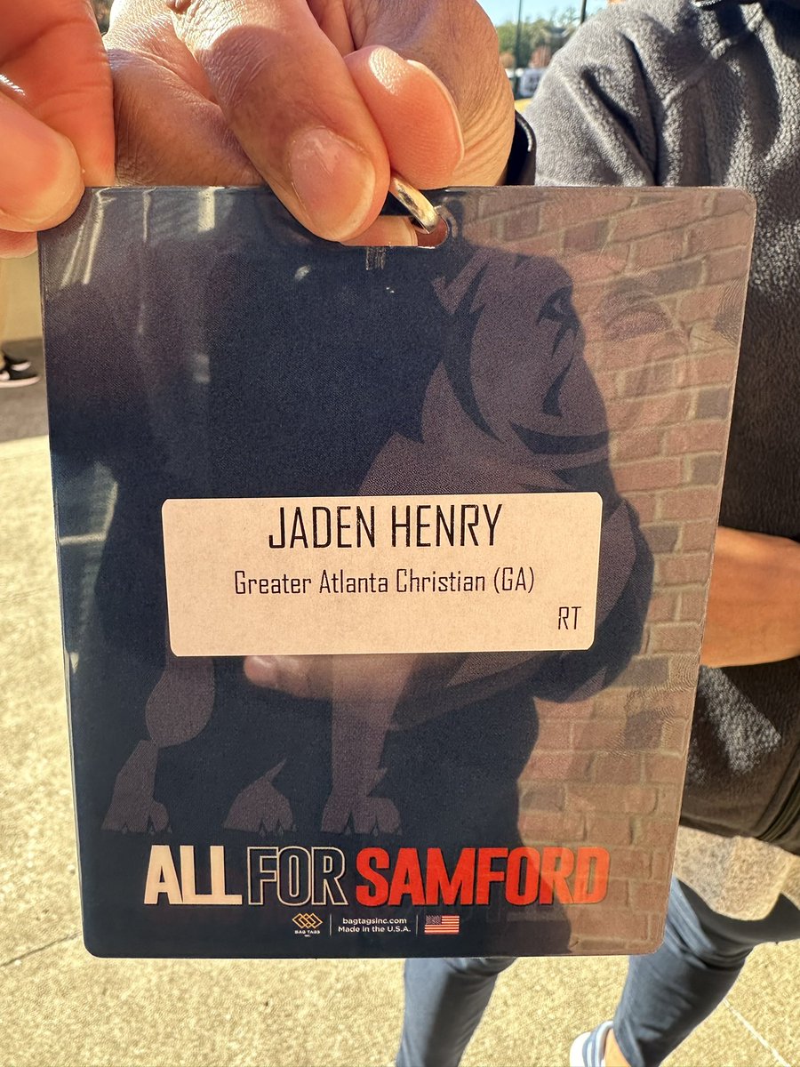 TheJadenHenry's tweet photo. Had a great time at Samford this weekend!!! @SamfordFootball @TheChozenHump @RickyTurner19 @HatchAttack1 @GACFBRecruits @GACFootball https://t.co/QAcaqQJGuZ