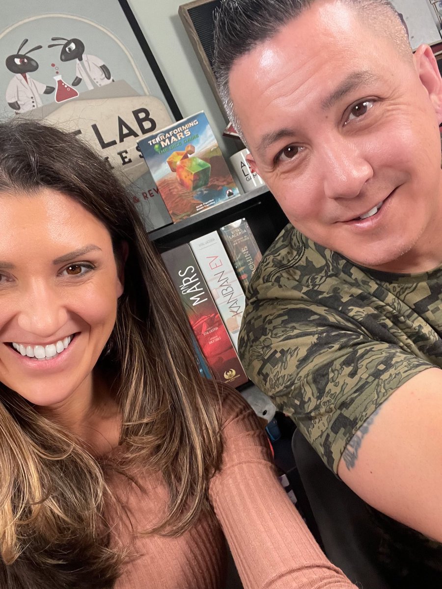 AntLab_Games's tweet image. Our oldest just turned 18. To celebrate, Frances made a giant cake and we played some Terraforming Mars the Dice Game by @FryxGames