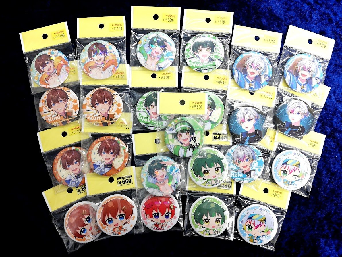 入荷情報】 #すたぽら メンバーの缶バッジが多数入荷致しました！ 人気