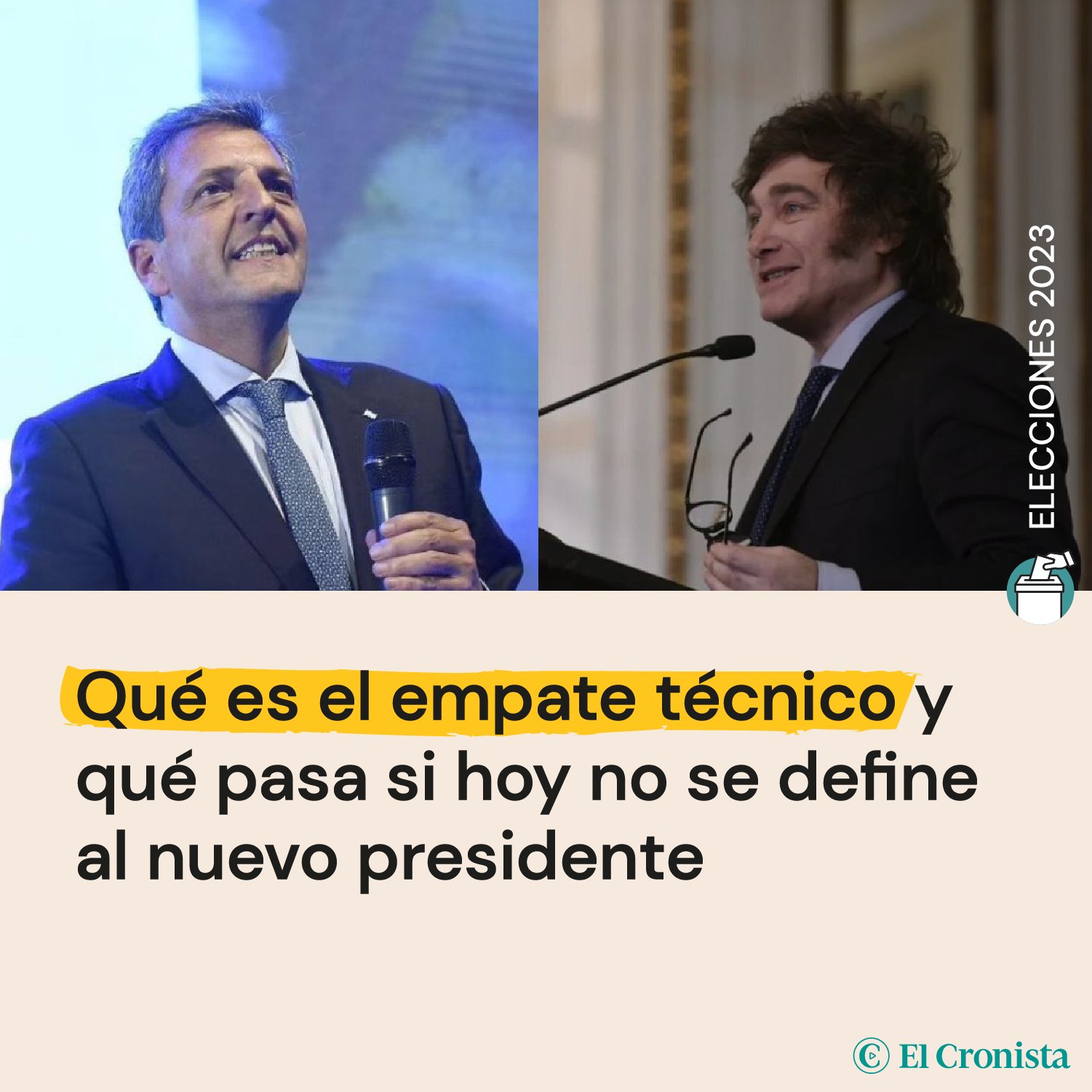 Elecciones 2023: qué es el empate técnico y qué pasa si HOY no se