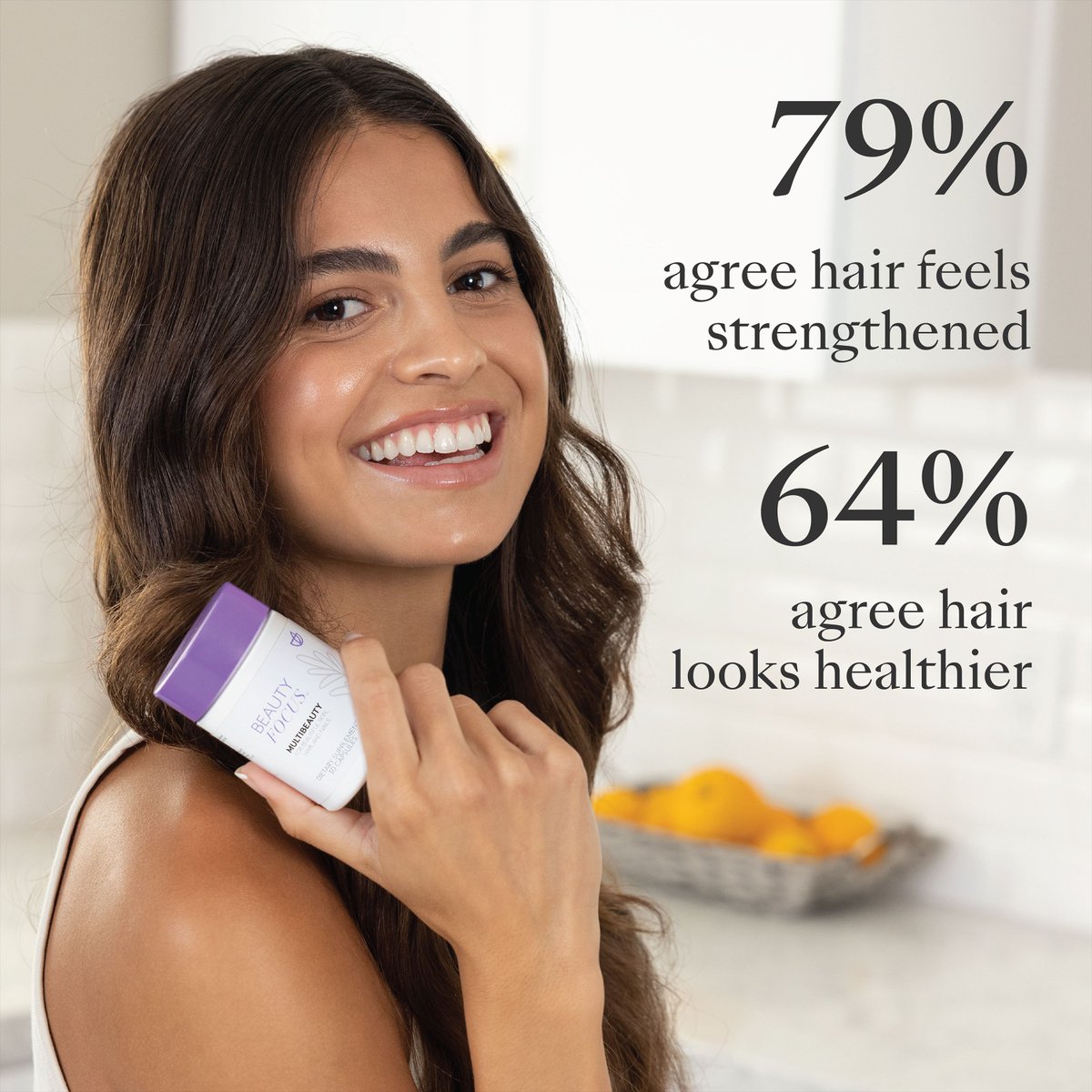 nuskin's tweet photo. Swipe to see the clinical results that make us love Beauty Focus® MultiBeauty even more! 💜 In a self-perception survey, participants were asked questions about their hair, nails and skin appearance after taking MultiBeauty once a day for 12 weeks. Check out their responses! https://t.co/85DGla2ouP
