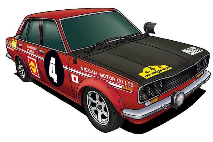 #みんなのラリーカーを見せてくれ 日産 ブルーバード 1600SSS 510型(1970年)DUTSUN フェアレディ240Z  HS30型(1971年) 