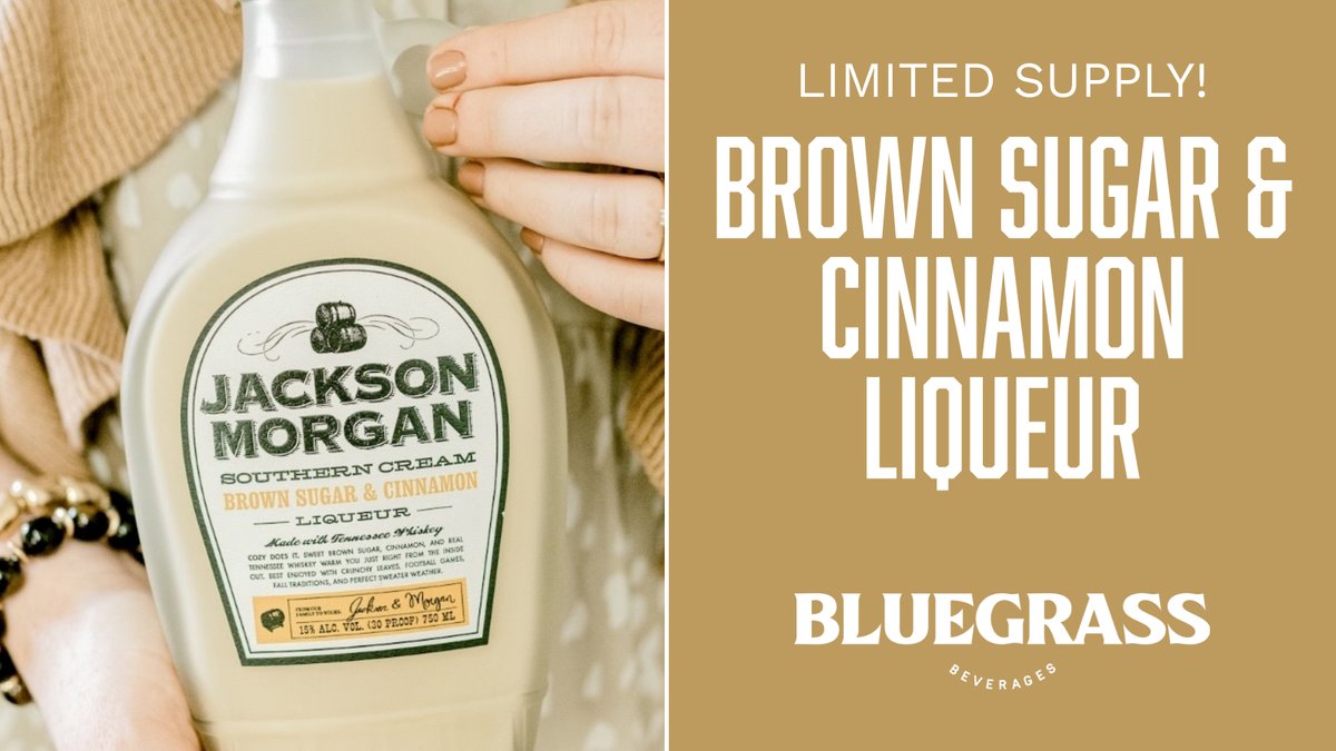 bluegrassbev's tweet image. Jackson Morgan in brown sugar and cinnamon is a customer favorite that adds a twist to cocktails and boozy desserts. Cheers! #jacksonmorgan #bluegrassbeverages