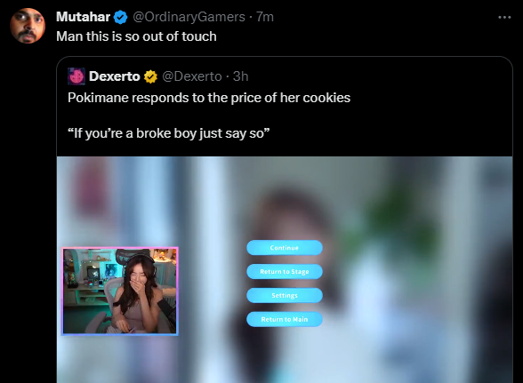 reputasun's tweet photo. holy fuck no one is forcing you to buy her cookies. why are you complaining about the price if you have no desire for them unless you secretly do want to eat influencer cookies? make them yourself if you cant afford them https://t.co/cLgSxnzbnW https://t.co/9OSubTdD4X