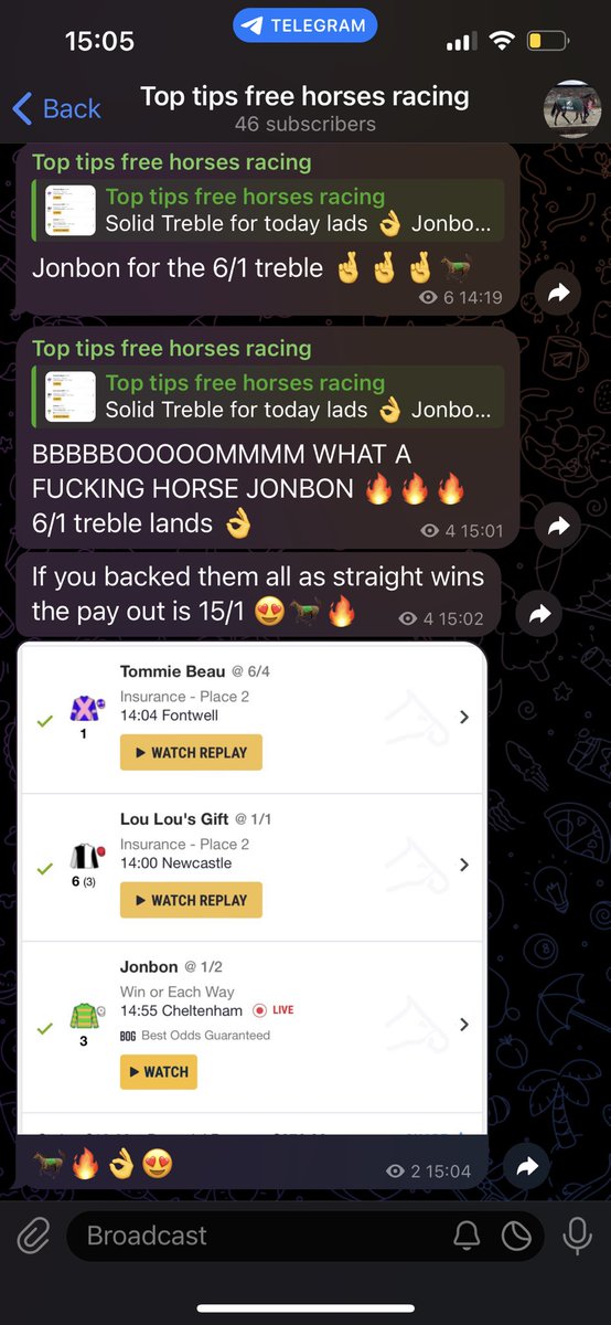 TheTopTipster6's tweet photo. One tip today so far and it’s a 6/1 winning treble 🔥 👌

Join here to get on our next bet 👌 https://t.co/EiAg0xWEZa https://t.co/MVoruUg0RH
