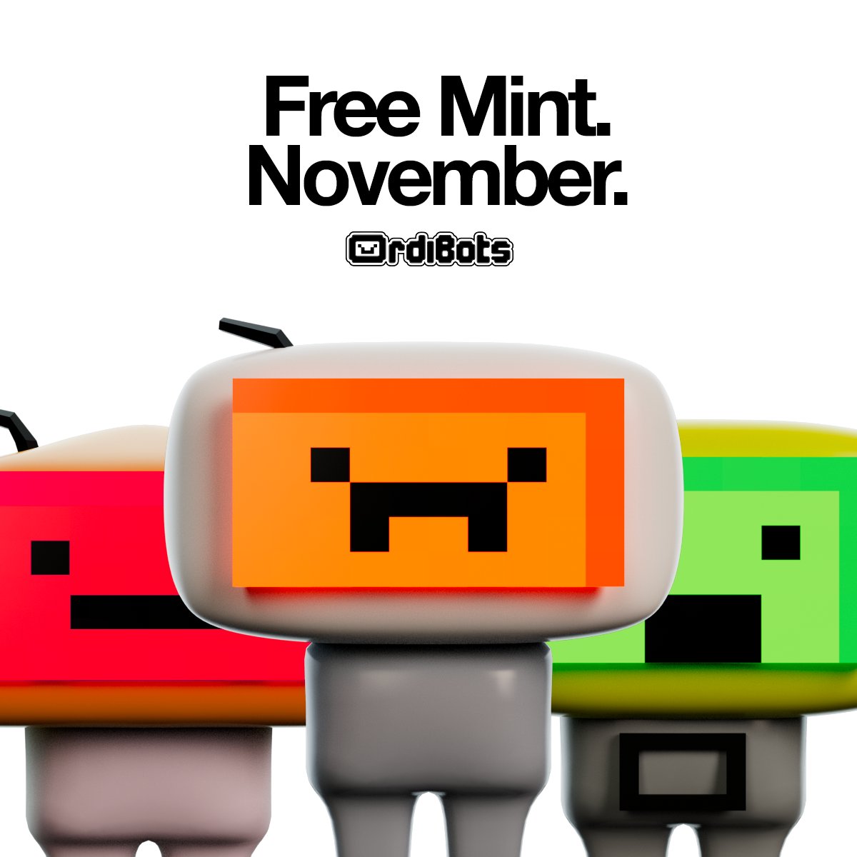 ORDIBOTS FREE MINT WL GIVEAWAY! 🥳

We will be giving away 1x WL spot for Ordibots (free mint).

To Enter:
1. Follow <a href="/MaisonGhost/">Maison Ghost</a> + <a href="/OrdiBots/">OrdiBots</a> 
2. Like + RT + Tag 3 friends
3. Put your notifications on 🔔

⏰ 24 hours