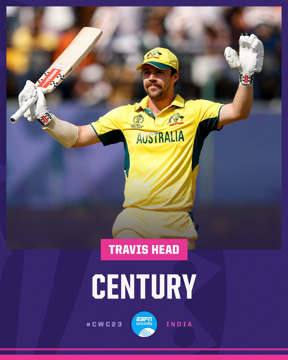 cricinfo's tweet photo. HUNDRED IN A WORLD CUP FINAL, THAT TOO WHILE CHASING!

Travis Head, you incredible player!

#INDvAUS LIVE: https://t.co/uGuYjoOWie #CWC23 #CWC23Final https://t.co/dS0fbV8ELb