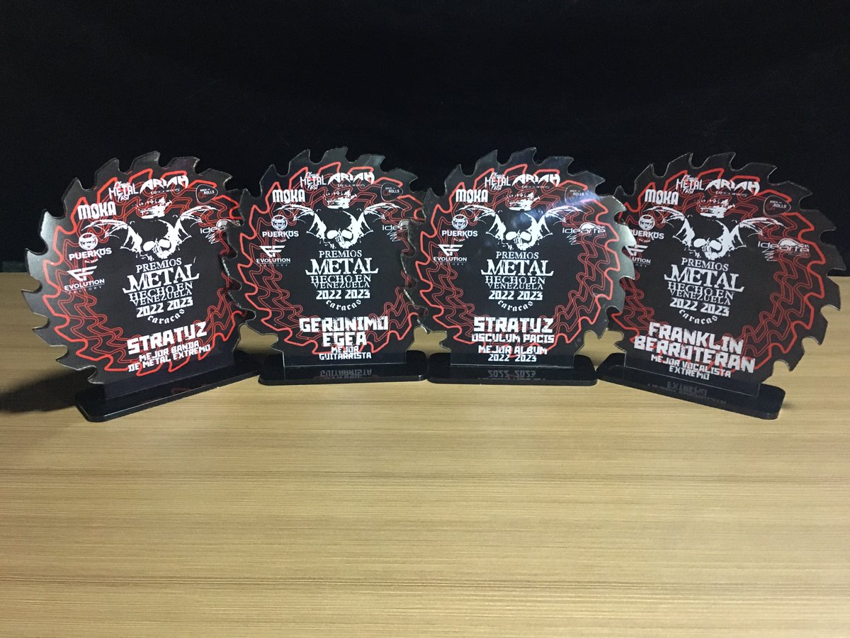 Agradecemos a los Premios Metal Hecho En Venezuela  y a quienes votaron por nosotros por estos galardones.

* Mejor Álbum 2022 - 2023: Stratuz - Osculum Pacis
* Mejor Banda de Metal Extremo: Stratuz
* Mejor Guitarrista: Gerónimo Egea
* Mejor Vocalista Extremo: Franklin Berroterán