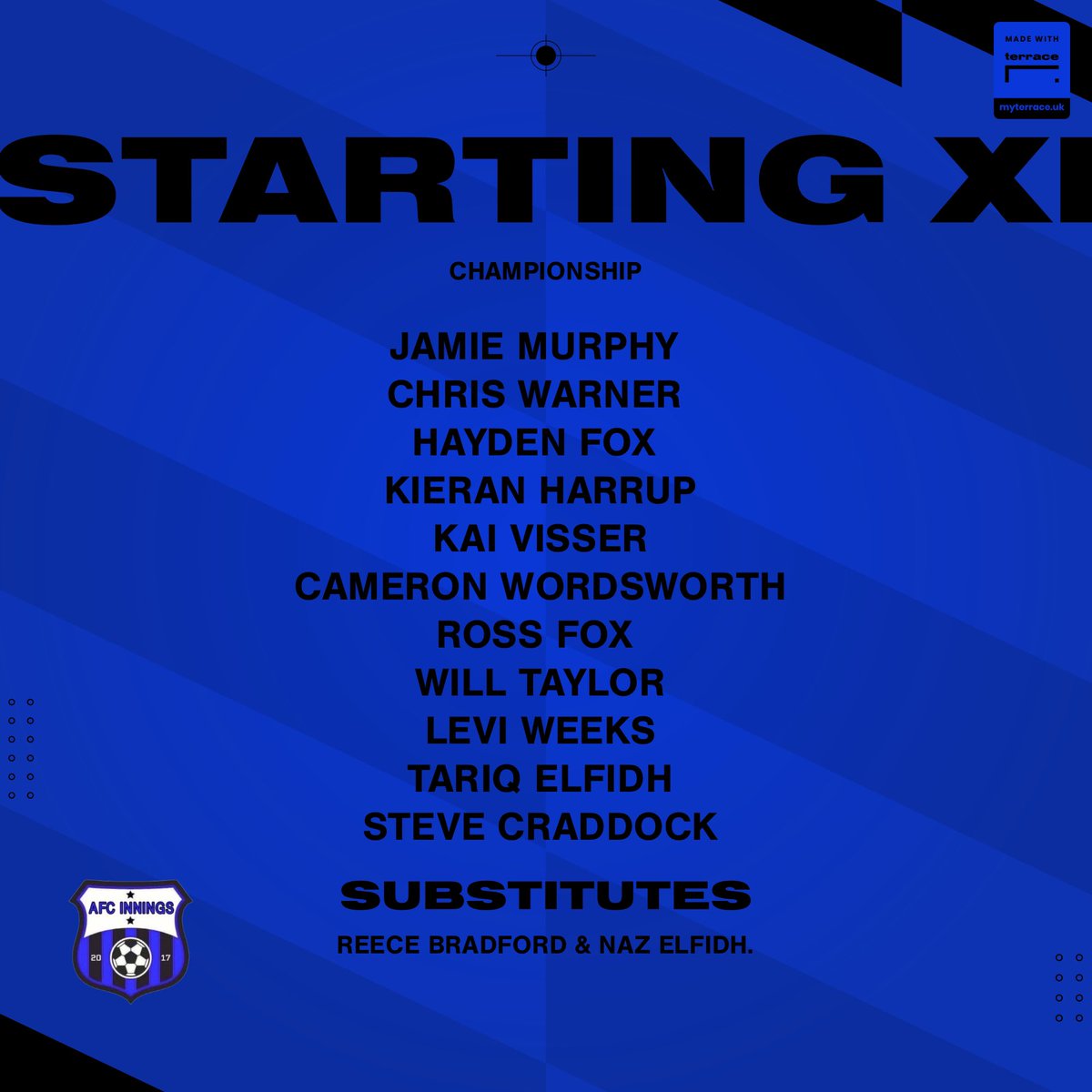 ⚽️ another mixed bag of results for our two sides this week. 

Innings FC picked up another 3 points with a 4-1 win over Wheatsheaf FC, while AFC Innings suffered a narrow 4-3 defeat to Carcroft Village FC. 

💙🖤💙🖤 

#uptheinnings