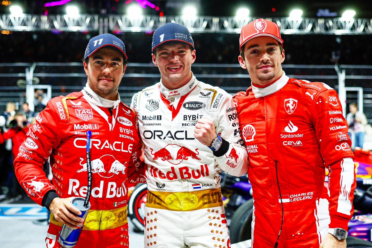 Max Verstappen emerged on top at the end of an action-packed Las Vegas Grand Prix #MaxVerstappen #CharlesLeclerc #SergioPerez #Formula1 #F1 #LasVegasGrandPrix #Racing #Winner #Champion #RedBullRacing #LasVegas #Nevada racingpromedia.com/post/max-verst…