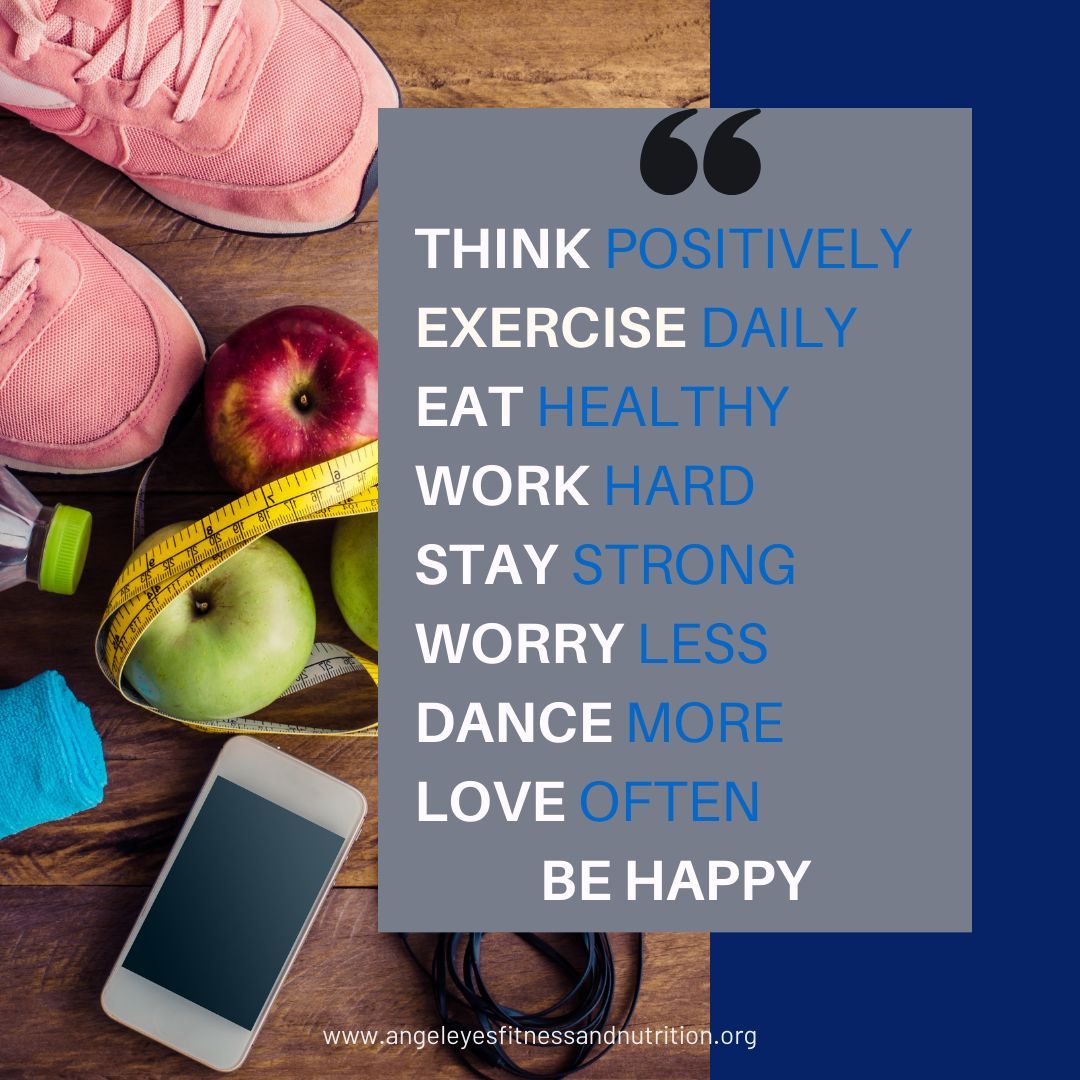THINK POSITIVELY, EXERCISE DAILY, EAT HEALTHY, WORK HARD, STAY STRONG, WORRY LESS, DANCE MORE, LOVE OFTEN.......BE HAPPY
..
..
#Angeleyesfitnessandnutrition #meal #blind #blindness #activecessibility #visualimpairment #visuallyimpaired #wellness #fitnessgoals #fightingblindness