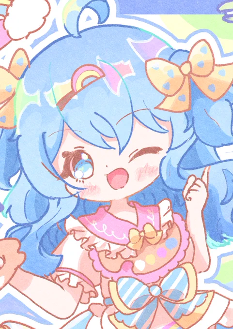 #創作 #創作イラスト #3つの絵文字でキャラデザする 