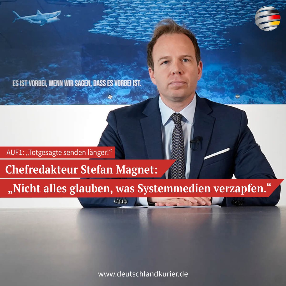 Deu_Kurier's tweet image. „Totgesagte senden länger!“, war die erste Reaktion von @AUF1TV-Chefredakteur Stefan Magnet, als das Rauschen des Blätterwaldes der Systemmedien über ein angebliches „Sendeverbot für #AUF1“ zu einem Jubelchor anschwoll. „Doch man soll einfach nicht alles glauben, was die