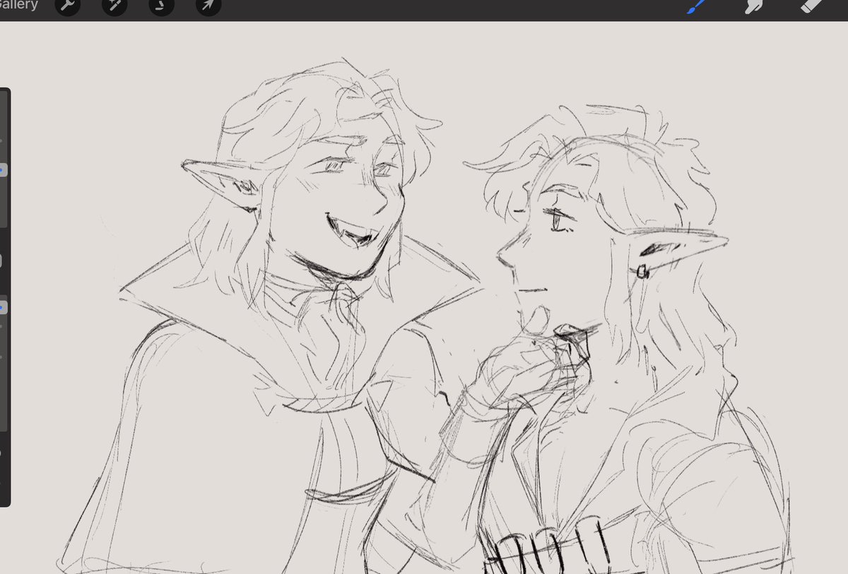 some zelink sketches that i havent posted here i think (feat my roleswap au from forever ago bc i missed them) 