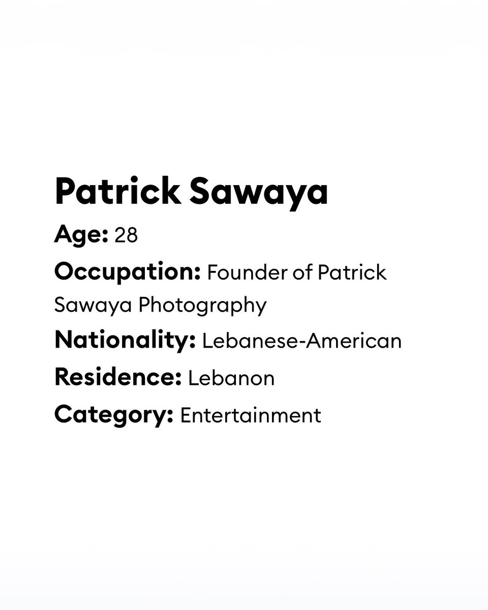 PatrickSawaya's tweet photo. I’M ON FORBES 30 UNDER 30 📸

#ForbesMiddleEastUnder30 

Thank you to each and everyone who was part of my incredible journey. To many more to come ♥️ https://t.co/dPjNrbclWg
