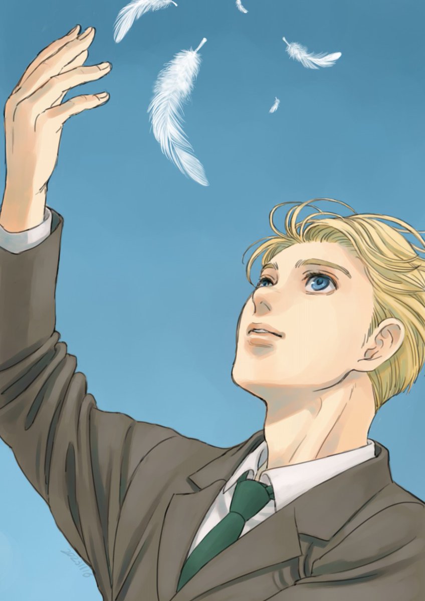 アルミンとミカサの別れのシーンを対のイラストで描こうとして断念したのでこっちを対として描いてみた。

ところで原作派なのにわたしが描くイラストがアニメデザイン寄り？なのは比較的はっきり描く絵柄の問題で諫山先生独特のタッチで描かれたデザインを再現するのが難しくて