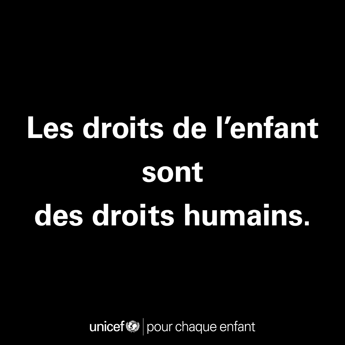 Les droits de l'enfant sont des droits humains, pourtant, dans trop d'endroits, ces droits sont bafoués. Cela ne peut plus durer. À l'occasion de la Journée mondiale de l'enfance lundi, rejoignez l'@UNICEF_FR pour un appel à la paix, #pourchaqueenfant. unicef.org/fr/journee-mon…