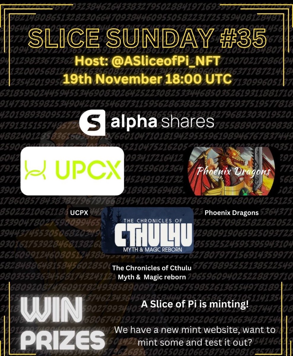 Come join in the conversation on another Slice Sunday! Set those reminders! x.com/i/spaces/1OwGW…