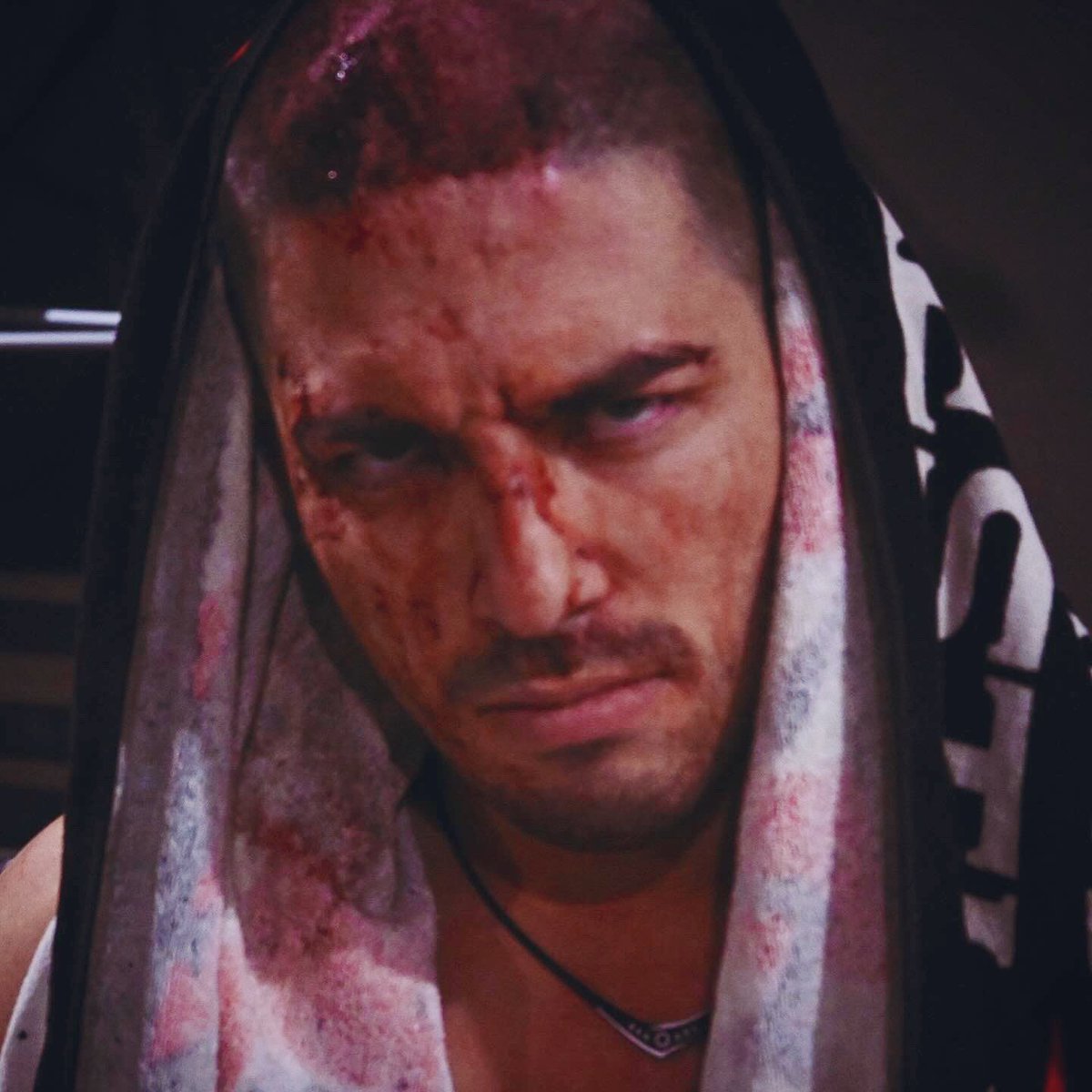 wackelvaney's tweet photo. Bloodied, head shaved: @theakiraway has a score to settle with The Calling #MLW https://t.co/iGaPAsx9lB