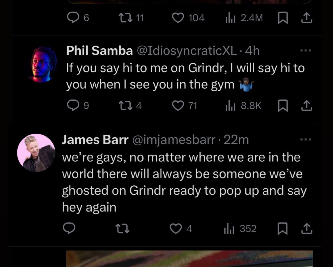 Hahahaha i love when the for you tweets fall in to perfect sequence😂 cc: @IdiosyncraticXL @imjamesbarr