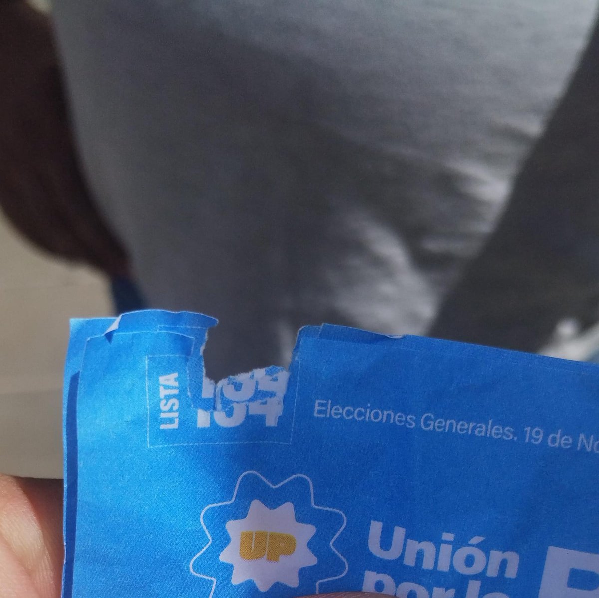 elhilode_ariana's tweet photo. Así de #antidemoLaLibertadAvanza en las #EleccionesArgentina2023 
Boletas rotas, truchas y cortadas. 
#noamilei 

Si querés derecho y democracia busca la #lista134 #sergiomassapresidente 
#unionporlapatria https://t.co/psKZKctqxp