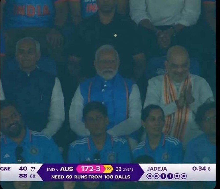 Greetings to dear @narendramodi ji who couldn't find a single moment to say something about my #Manipur for the past 7 months besides that one incident. Not  even a single tweet so far. Yet it is good seeing you taking time to watch India play in the Finals. #ManipurBurning.